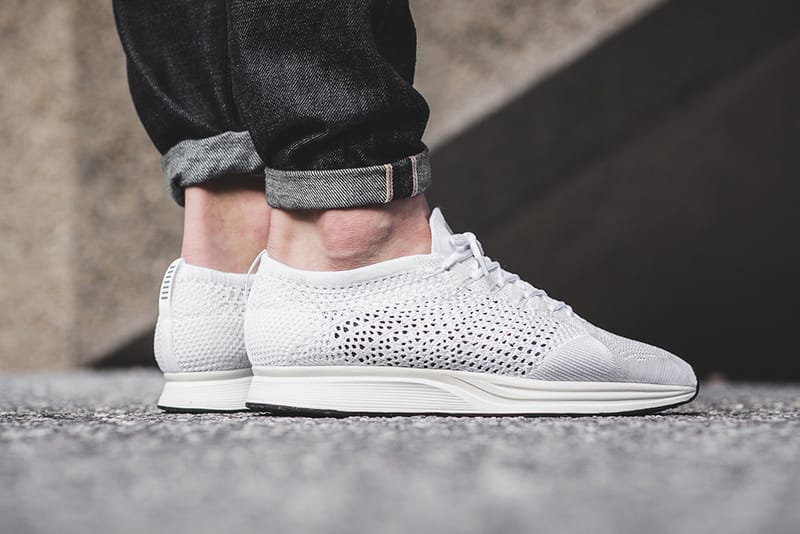 Nike Flyknit Racer「Goddess」全白配色上腳一覽