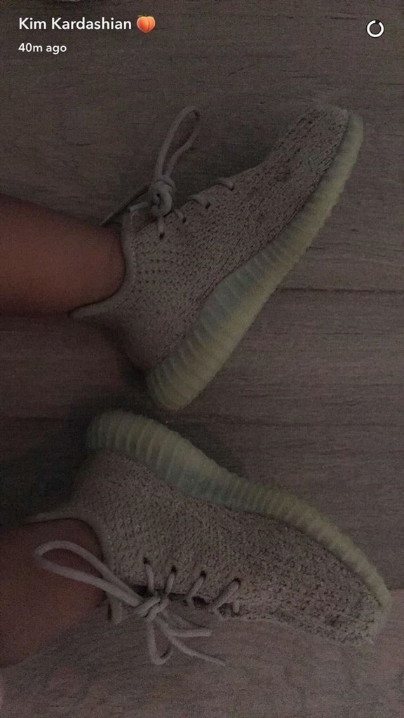 Kim Kardashian Snapchat YEEZY BOOST 350 V2 