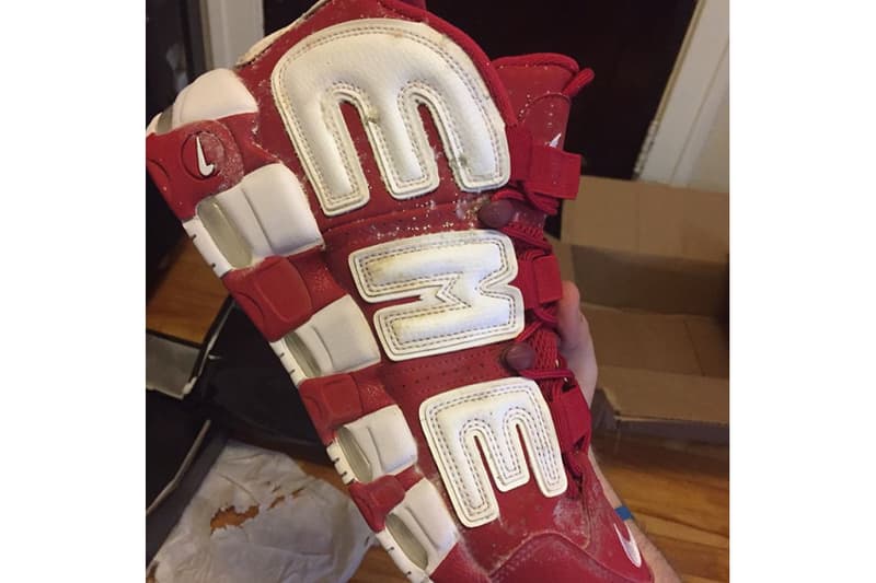 顧客收到發霉且嚴重破損的 Supreme x Nike Air More Uptempo
