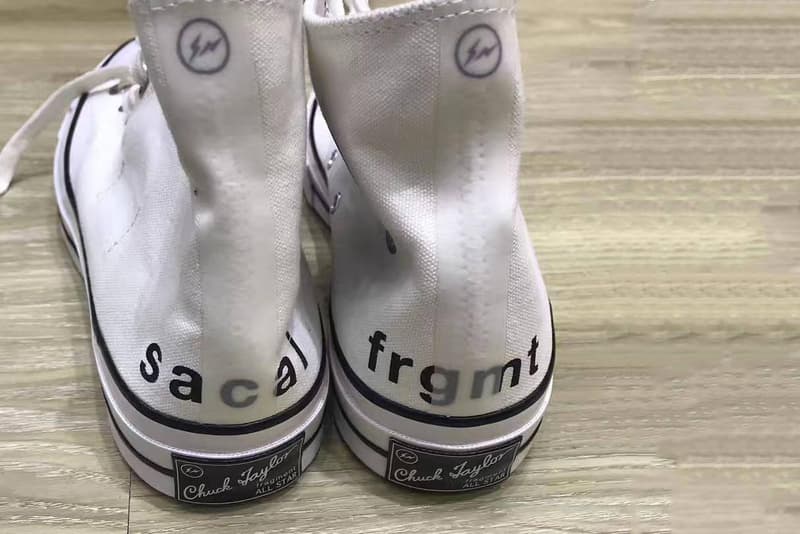 三方聯乘－sacai x fragment design x Converse 鞋款諜照