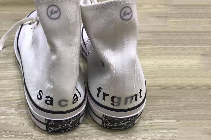 三方聯乘－sacai x fragment design x Converse 鞋款諜照