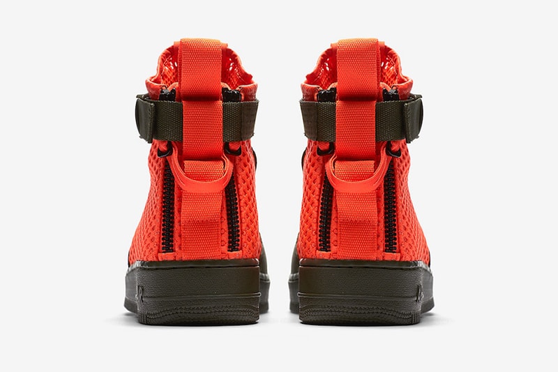 Nike SF-AF1 Mid Cargo Khaki/Total Crimson