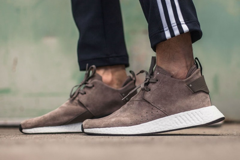adidas Originals NMD C2 Brown Suede On-Feet