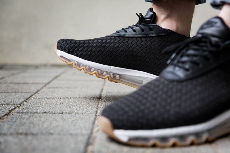 Here’s an On-Feet Look at the Nike Air Max Woven Boot In “Black/Gum”