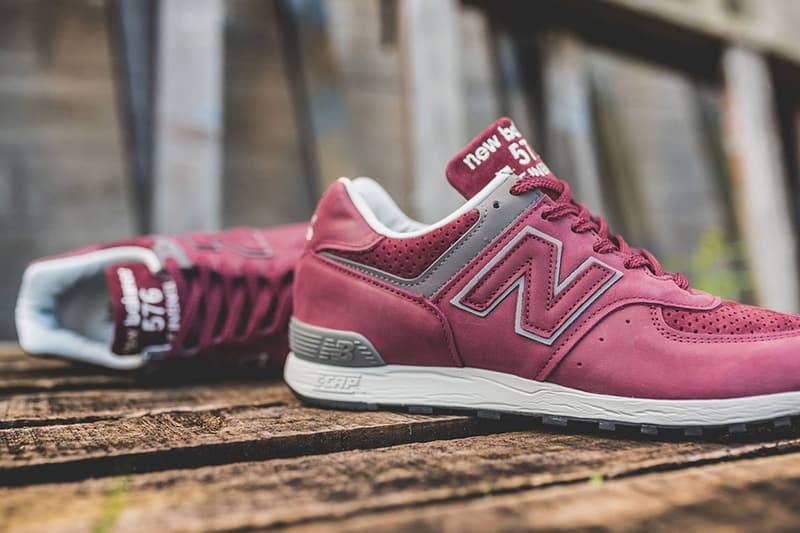 New Balance 576 Made in England Green Burgundy Navy