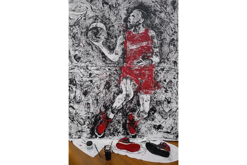 藝術家以 Air Jordan 1 為畫筆創作 Michael Jordan 肖像畫