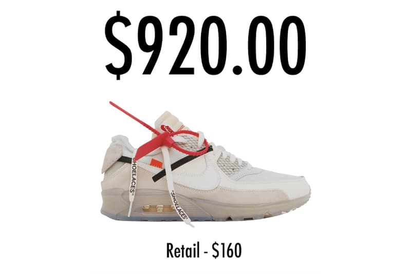 Virgil Abloh x Nike「The Ten」聯名系列平均炒價曝光