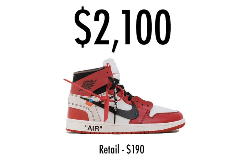 Virgil Abloh x Nike「The Ten」聯名系列平均炒價曝光