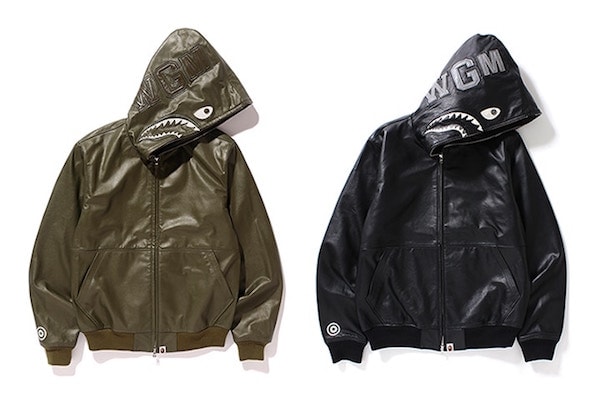 BAPE 推出全新 Shark 連帽皮革外套