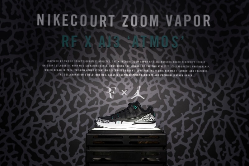 Roger Federer 亮相上海發佈 NikeCourt Zoom Vapor RF x AJ3「atmos」別注配色