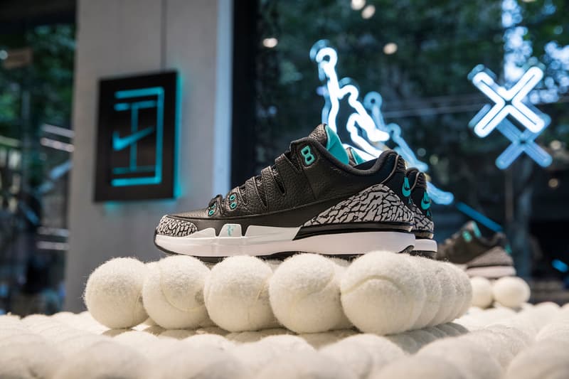 Roger Federer 亮相上海發佈 NikeCourt Zoom Vapor RF x AJ3「atmos」別注配色