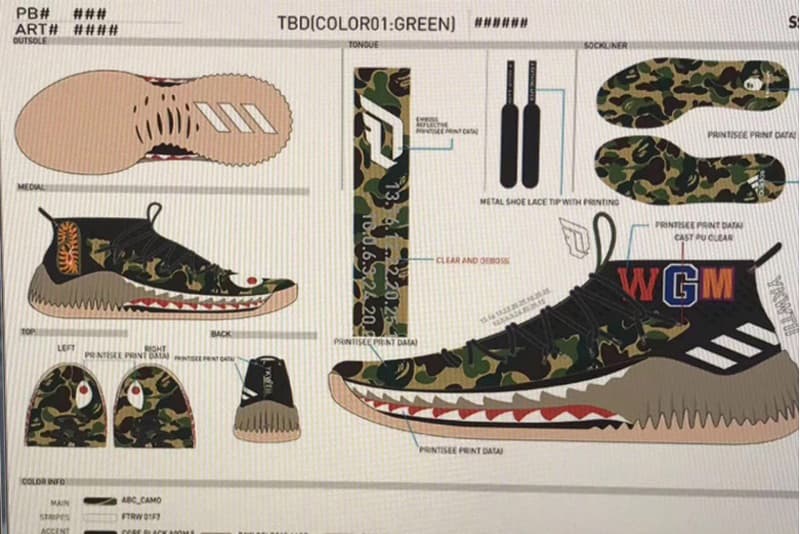 BAPE x adidas Dame 4「Camo」聯名系列意外曝光？