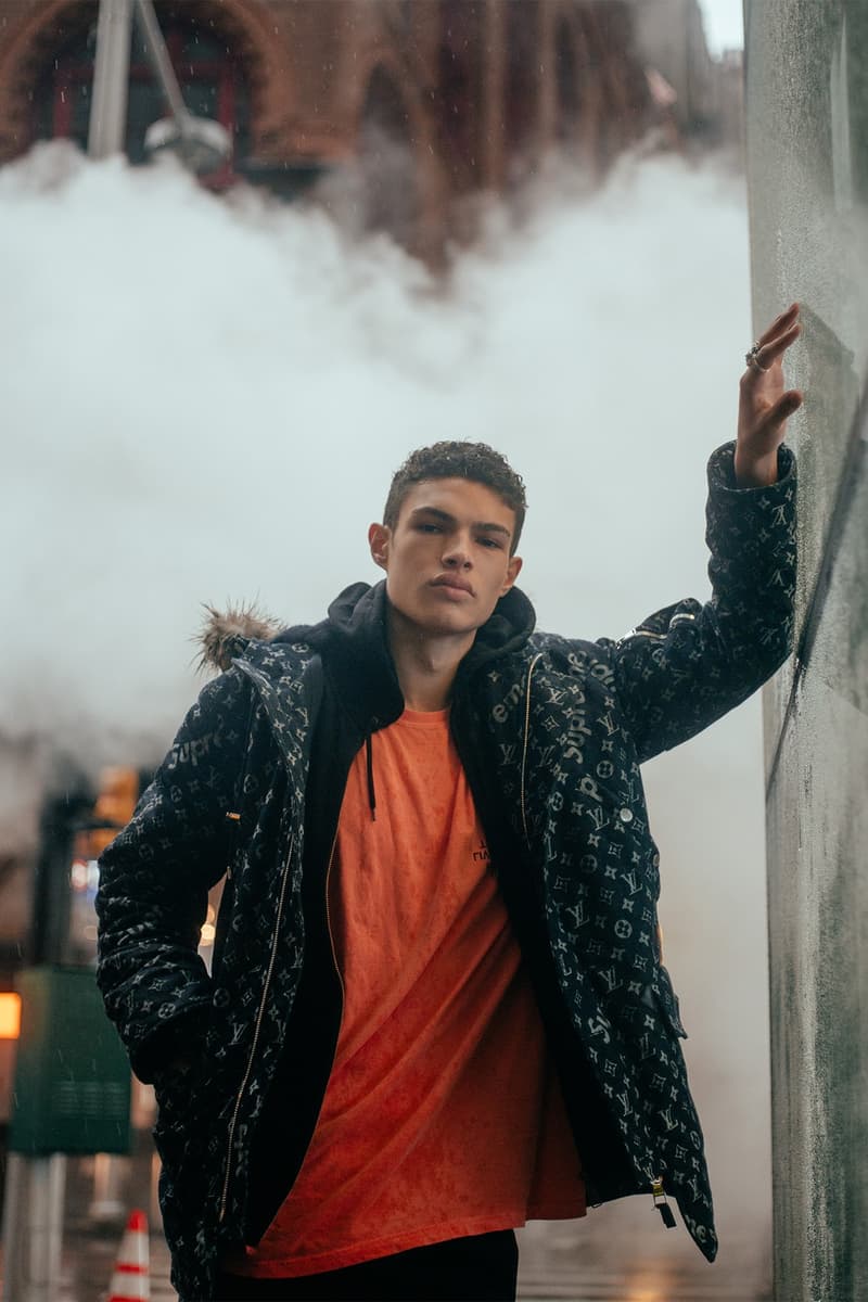 Noah Luis Brown 專屬 Supreme x Louis Vuitton 丹寧 Monogram 皮草 Parka