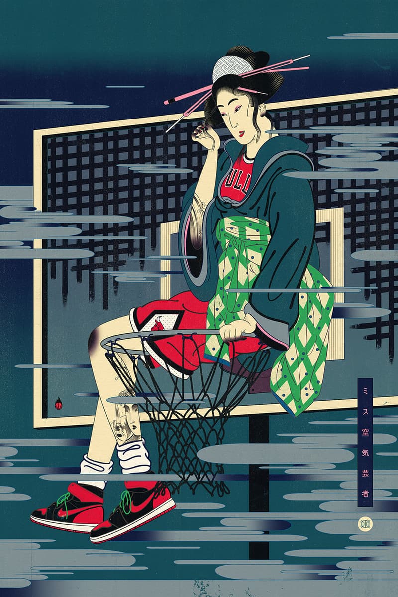 藝術家 Andrew Archer 以籃球為主題創作日本版畫