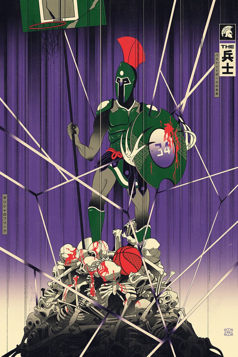 藝術家 Andrew Archer 以籃球為主題創作日本版畫