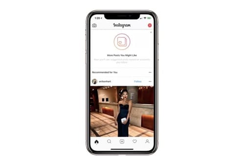 Instagram 在首頁中新增「推薦」功能