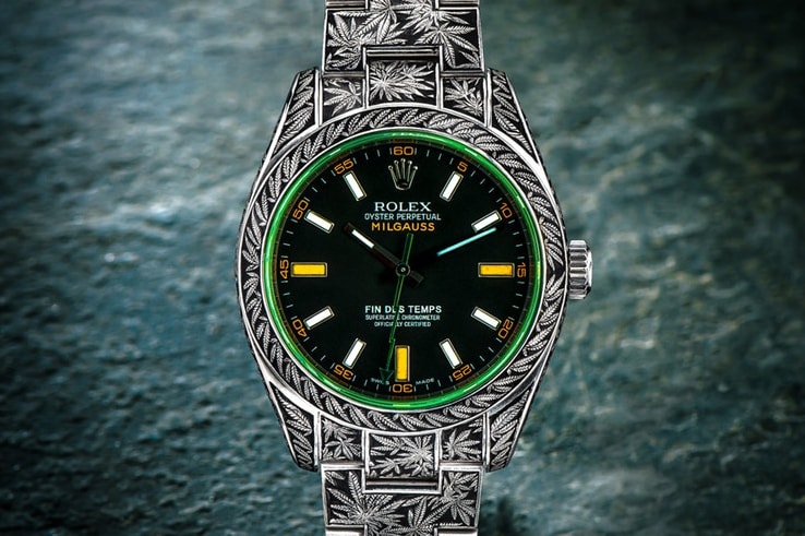 世界首枚大麻主題 Rolex 客製 Oyster Perpetual Milgauss 登場