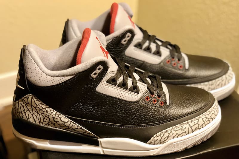 Air Jordan 3「Black Cement」復刻版本最新實物諜照