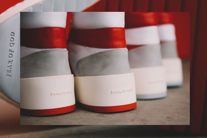近賞 Fear of God「Basketball Sneaker」紅白拼色系列