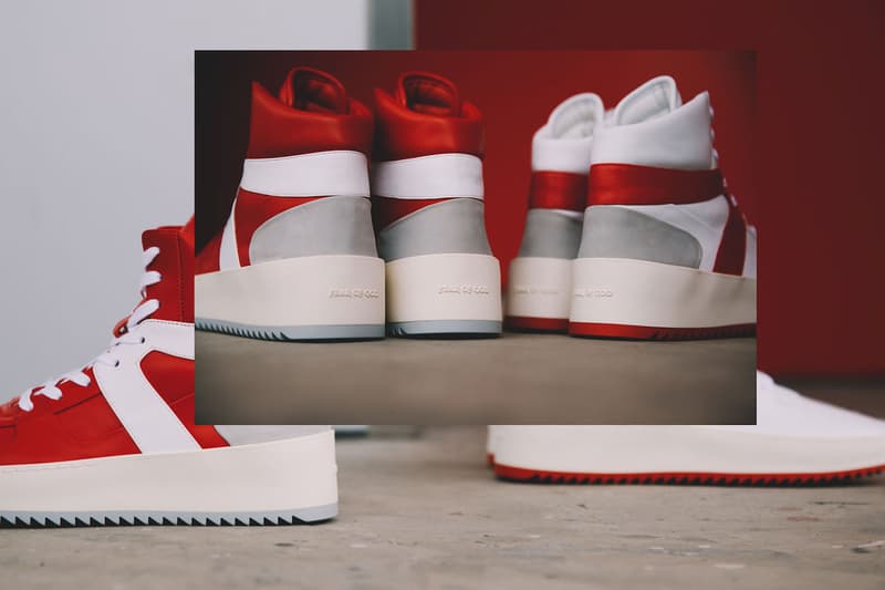 近賞 Fear of God「Basketball Sneaker」紅白拼色系列
