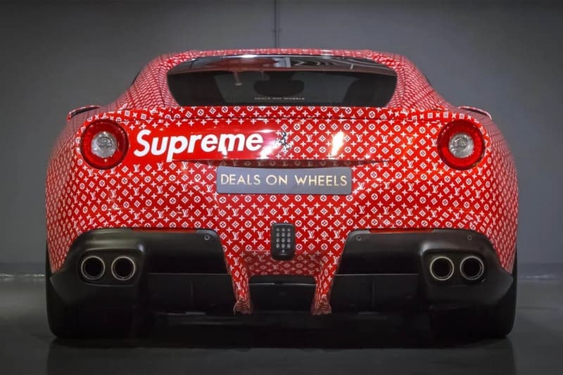 迪拜富童 Money Kicks 出售 Ferrari F12 Berlinetta「Supreme x Louis Vuitton」定製跑車