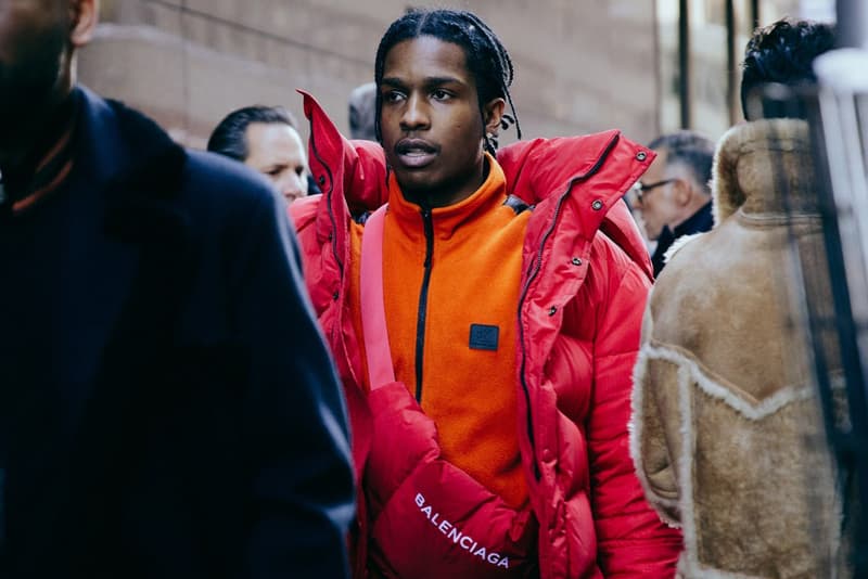 A$AP Rocky 親自著用 AWGE x Needles 聯名褲款