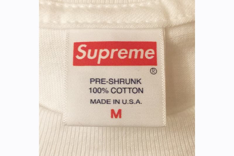 百密一疏！本季 Supreme T-Shirt 標籤出現印刷錯誤