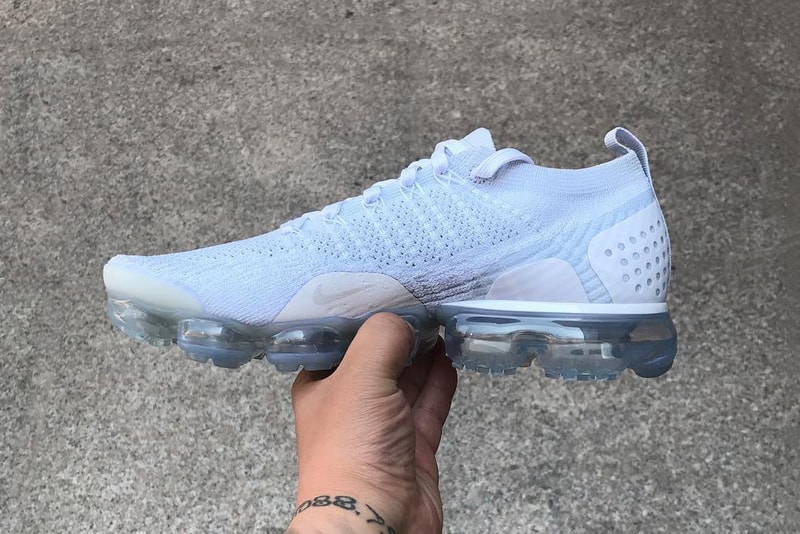 Nike Air VaporMax Flyknit 2.0 全白配色最新諜照釋出