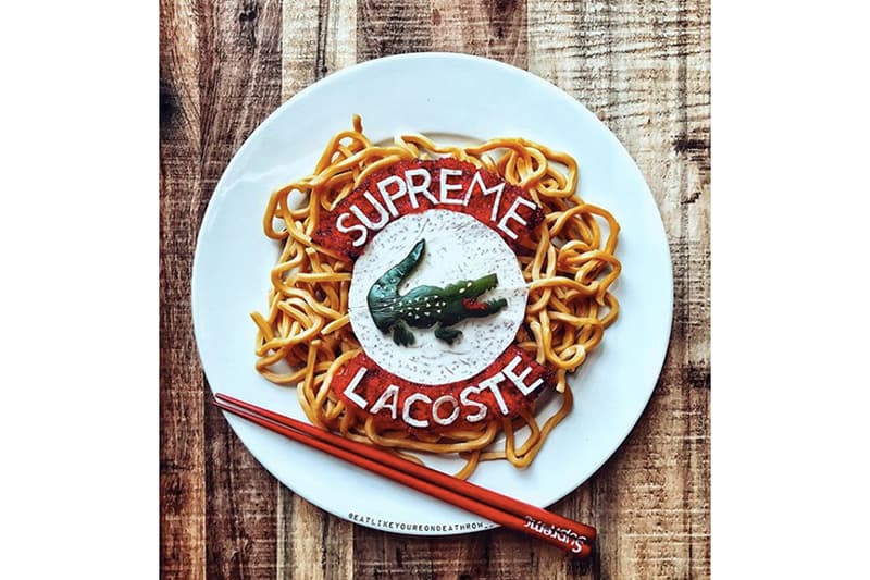 Instagram 美食自製專家打造「Supreme x Lacoste 意大利麵」