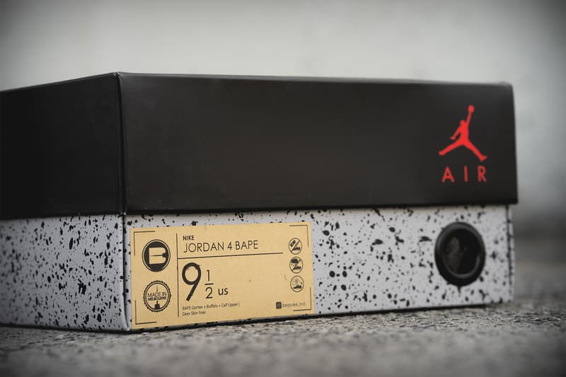 BespokeIND 打造 A BATHING APE® x Air Jordan 4「聯名」定製鞋款