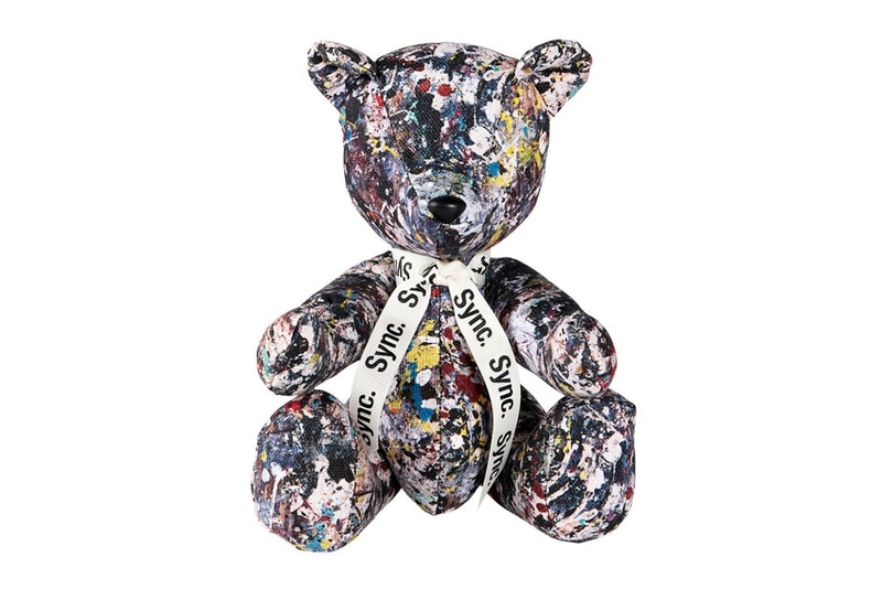 Medicom Toy x Sync. 聯名 Jackson Pollock 泰迪熊上架
