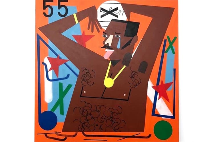 Nina Chanel Abney 画作于 「Travelogue」展览中展出