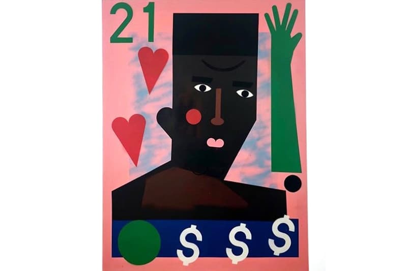 Nina Chanel Abney 画作于 「Travelogue」展览中展出