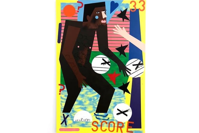 Nina Chanel Abney 画作于 「Travelogue」展览中展出