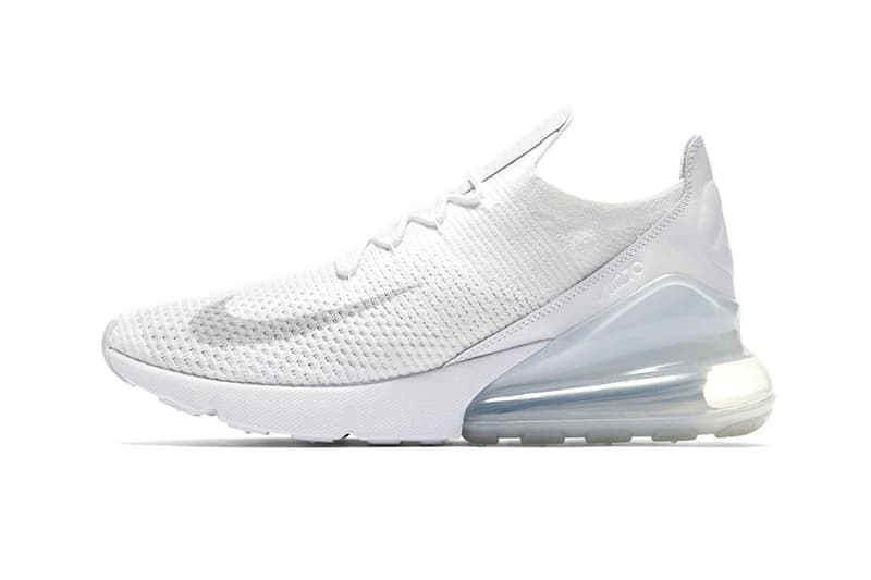 近賞 Nike Air Max 270 Flyknit 最新配色「Triple White」