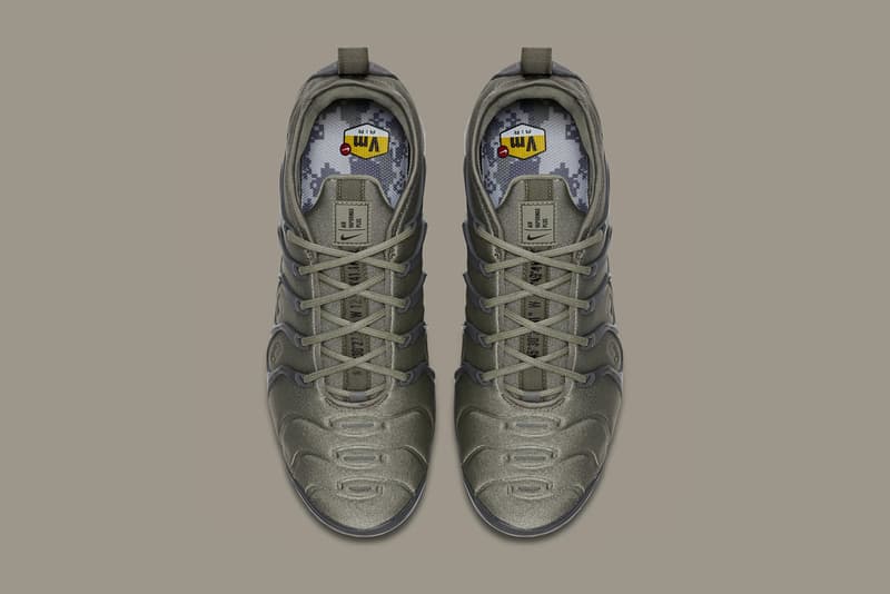 Nike Air VaporMax Plus 將「沙漠迷彩」與「數位迷彩」加入在細節之中
