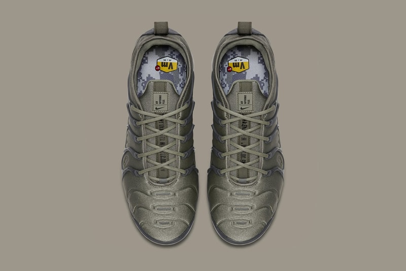 Nike Air VaporMax Plus 將「沙漠迷彩」與「數位迷彩」加入在細節之中