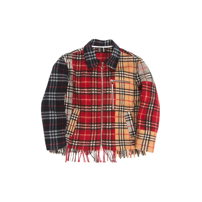 clothsurgeon 將 Burberry 復古格紋圍巾改造成拼接夾克