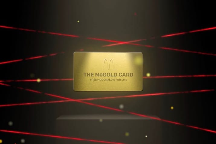 McDonald's 舉辦現時活動贈送「McGold Card」至尊金卡