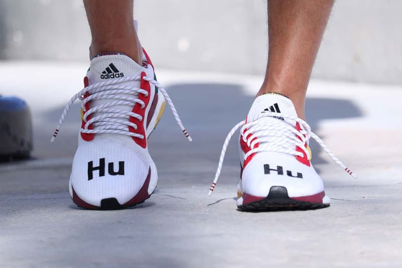 Pharrell x adidas 聯名 Solar Hu Glide St 白色版本上腳預覽