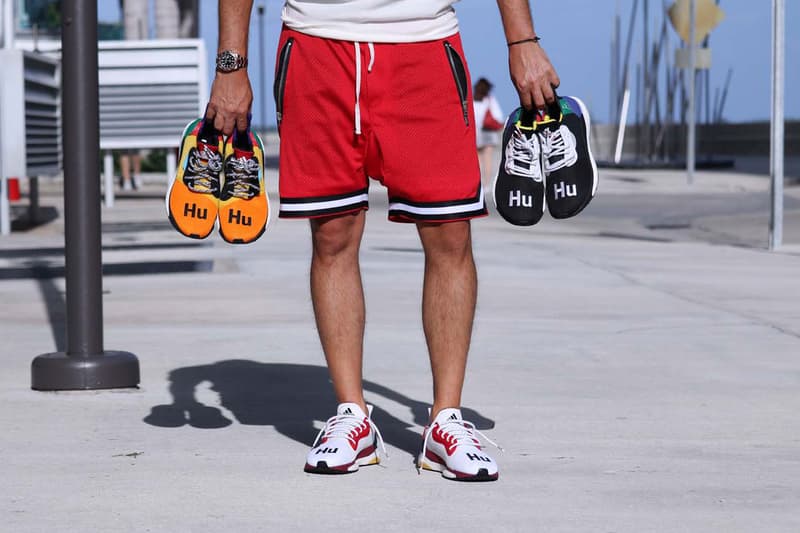 Pharrell x adidas 聯名 Solar Hu Glide St 白色版本上腳預覽
