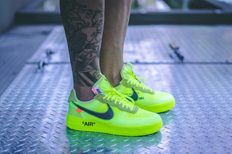 Off-White™ x Nike Air Force 1 全新「Volt」配色上腳一覽