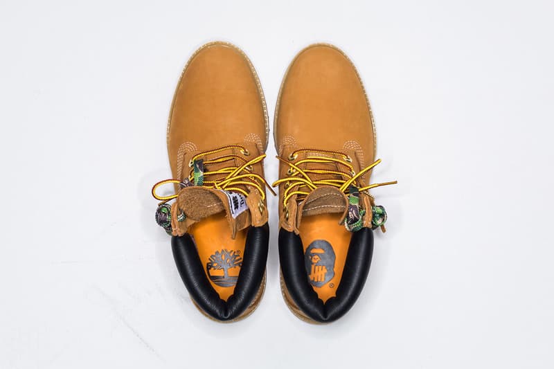 UNDEFEATED x A BATHING APE® x Timberland 三方聯名靴款正式發佈