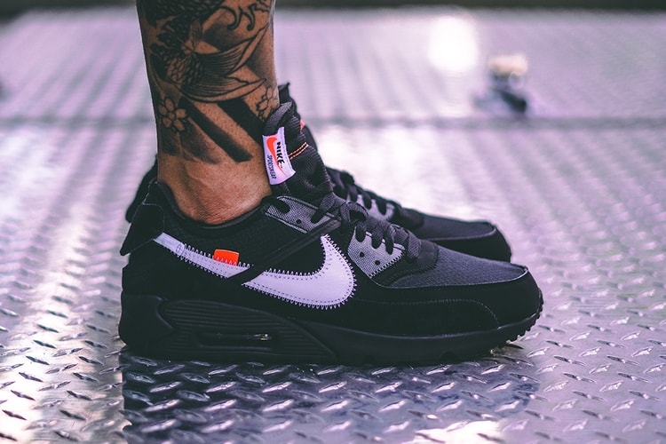 Off-White™ x Nike Air Max 90 全新黑色版本上腳一覽