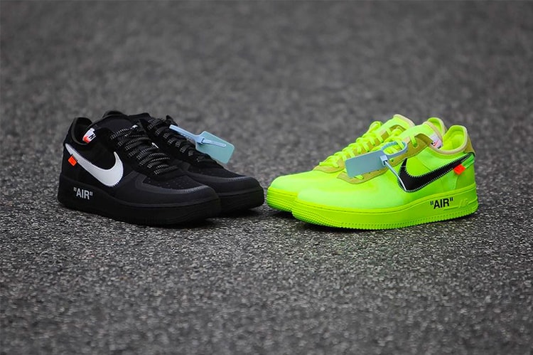 Off-White™ x Nike 聯名 Air Force 1 全新「Black」&「Volt」配色上架消息公佈