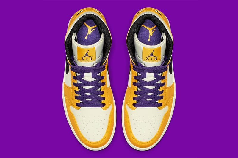 Air Jordan 1 Mid 全新「Lakers」配色
