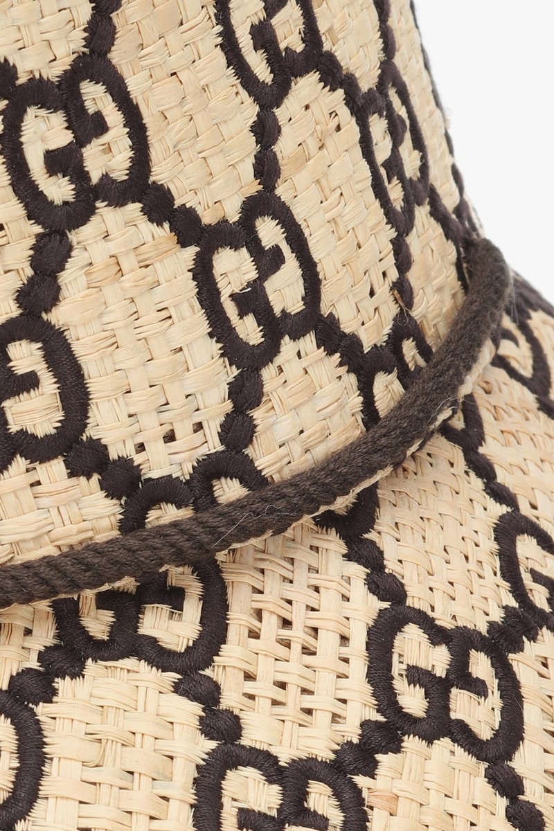 Gucci 推出全新 GG Raffia 寬沿草帽