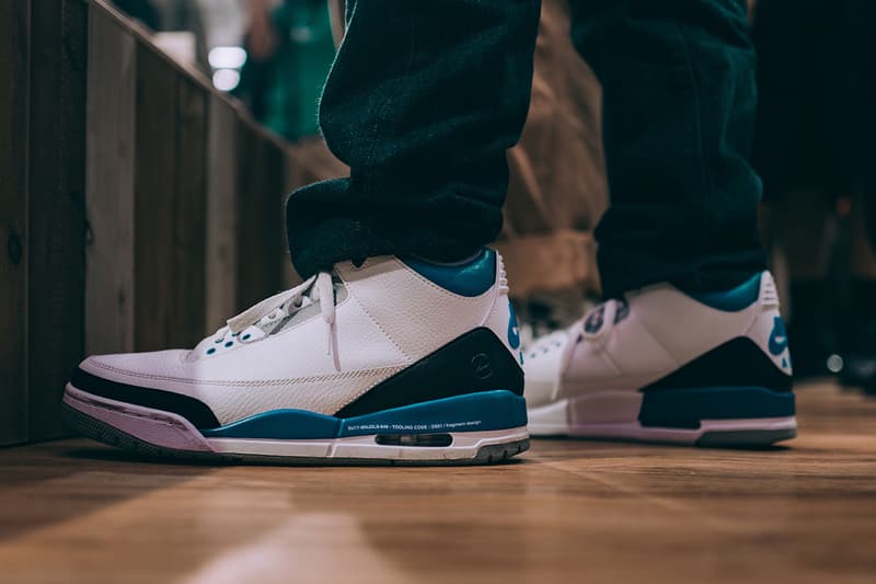 藤原浩上腳曝光 fragment design x Air Jordan 3 聯名鞋款 Sample 版本