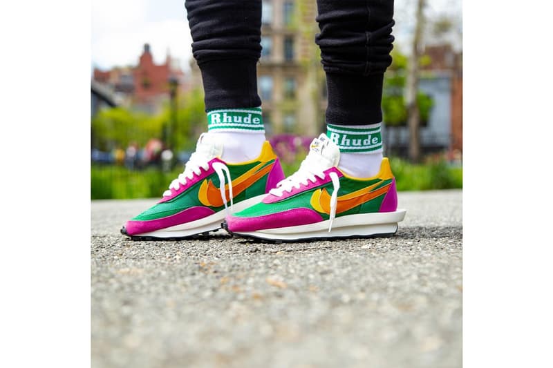 sacai x Nike「LDV With Waffle Daybreak」全新紫綠配色上腳預覽