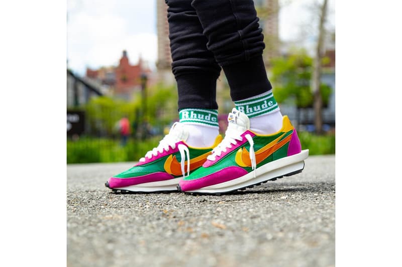 sacai x Nike「LDV With Waffle Daybreak」全新紫綠配色上腳預覽